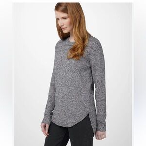tentree Heather Gray / Black Crew Neck Sweater